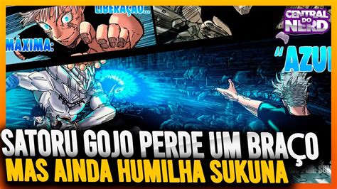 SATORU GOJO PERDE UM BRAÇO MAS AINDA HUMILHA SUKUNA JUJUTSU KAISEN