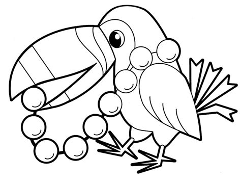 Free Jungle Animal Coloring Pages Sketch Coloring Page