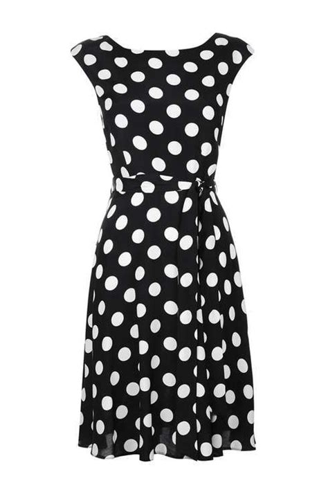 Pinterest Fit N Flare Dress Fit And Flare Black Spot Black And White