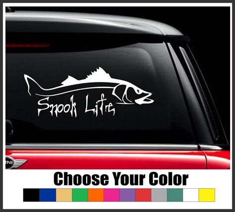 Snook Life Vinyl Decal Sticker 4 6 Or 8 Fishing Decal Sticker