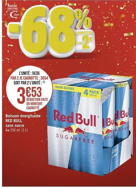 Promo Red bull boisson énergisante sans sucre chez Supermarchés