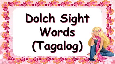 Basic Sight Words For Grade 6 Tagalog Printable Online