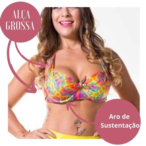 Biquini Parte De Cima Bojo Sustenta O Avulso Plus Size No Elo