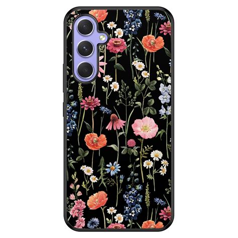 Samsung Galaxy A54 Hoesje Dark Flowers Leuke Telefoonhoesjes