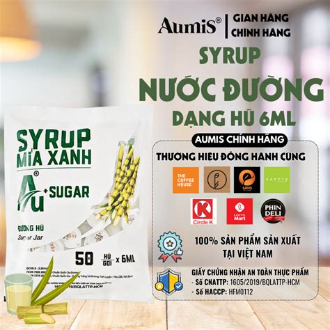 duong tui nho uong ca phe syrup mia xanh duong vien aumis lam ca phe