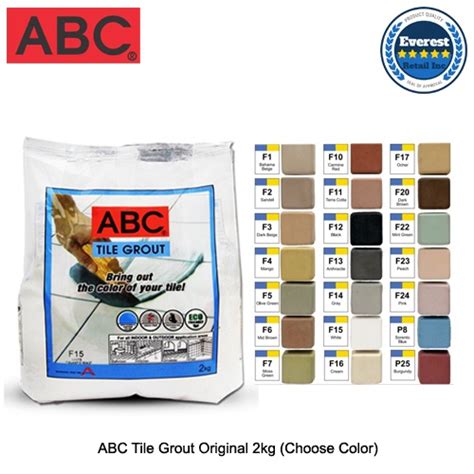 ABC Tile Grout Original 2kg Choose Color Shopee Philippines