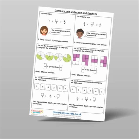 Compare And Order Unit Fractions Reasoning And Problem Solving Resource