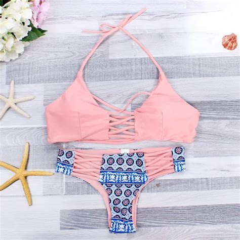 Sexy Brazilian Bikini Push Up Bandage Swimwear Woman Swimsuit Beach