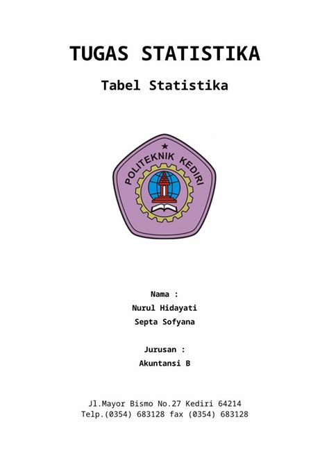 DOCX Tabel Statistika DOKUMEN TIPS