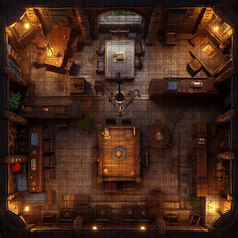 Captains Quarters Battle Map Dnd Battle Map D D Battlemap Dungeons