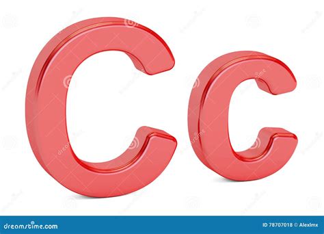 English Letter C Alphabet 3d Rendering Stock Illustration