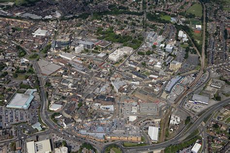 aerial photographs of Barnsley , Yorkshire UK