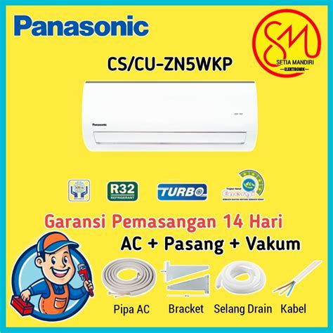 Jual Panasonic Cs Zn Wkp Pasang Ac Split Pk Standard Shopee