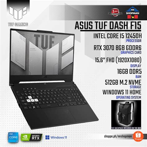 Asus Tuf Dash F Fx Zr In Review Laptop With Mobile Rtx