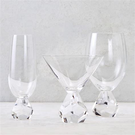 Z Gallerie Set Of 4 Clear Handblown Glass Stemless Crystal