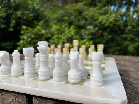 Jade Chess Set Marble Chess Set Handmade Chess Set Christmas Etsy