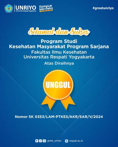 Program Studi Kesehatan Masyarakat Program Sarjana Unriyo Raih