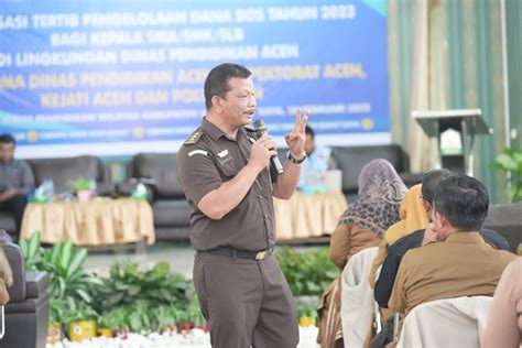 Gandeng Kejati Aceh Disdik Lakukan Sosialisasi Tertib Pengelolaan Dana