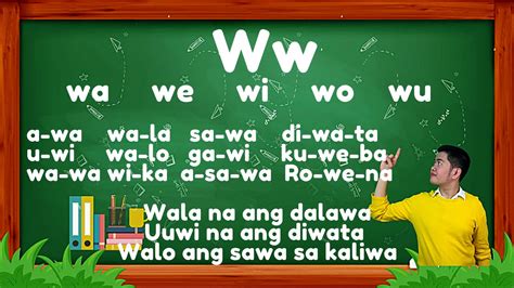 Unang Hakbang Sa Pagbasa Aralin 18 Pagbasa Gamit Ang Letrang Ww Youtube