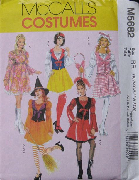 McCalls Misses Halloween Costume Pattern 5682 Plus Size Etsy