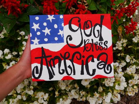 God Bless America Flag Canvas