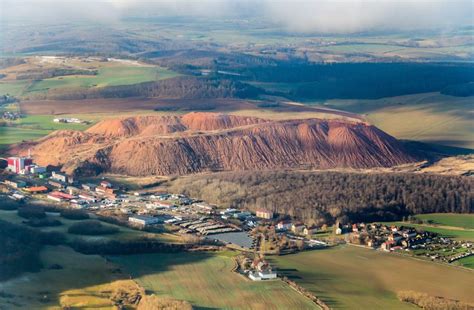 Luftaufnahme Holungen Gel Nde Der Bergbau Halde Zur Kali Und