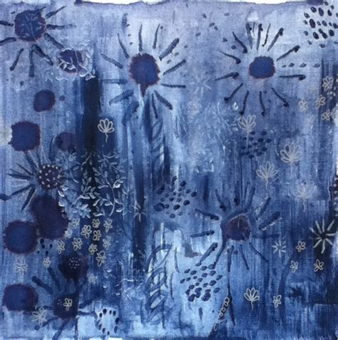 *New* Indigo energy painting | Louise Gale Mixed Media Botanical ...