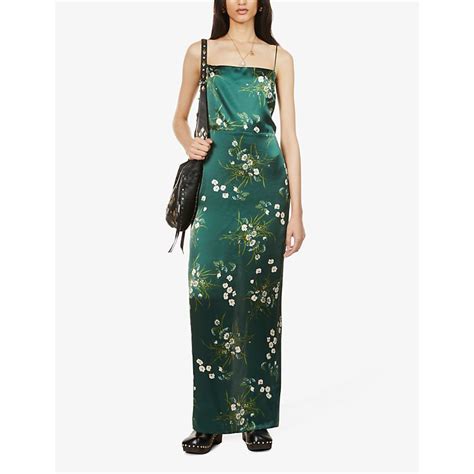 Reformation Frankie Floral Print Silk Maxi Dress Buena Editorialist