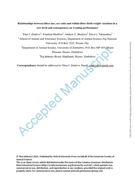 Relationships Between Litter Size Sex Ratio And Wi Pdf Logistic