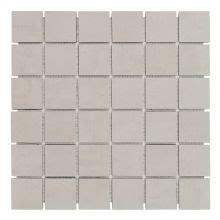 Sample Bond Nimbus Silver Foliage Matte Porcelain Mosaic Tile