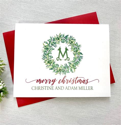 Christmas Cards, Monogrammed Stationery, Christmas Gift, Personalized ...