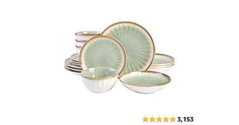 Gibson Elite Mayfair Bay Embossed Double Bowl Dinnerware Set Service