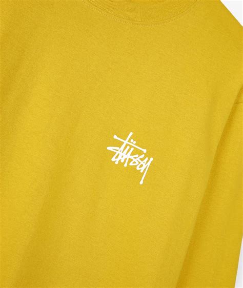 Stüssy Basic Long Sleeve T Shirt In Gelb Svd