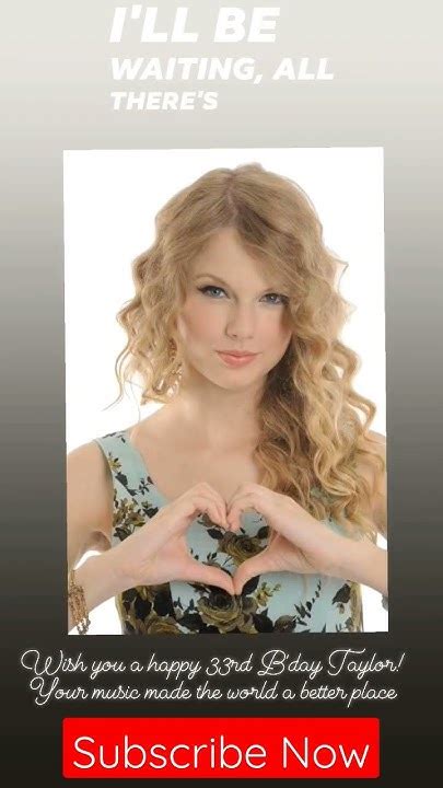 Happy 33rd Birthday Taylor Swift Love Story Background Music