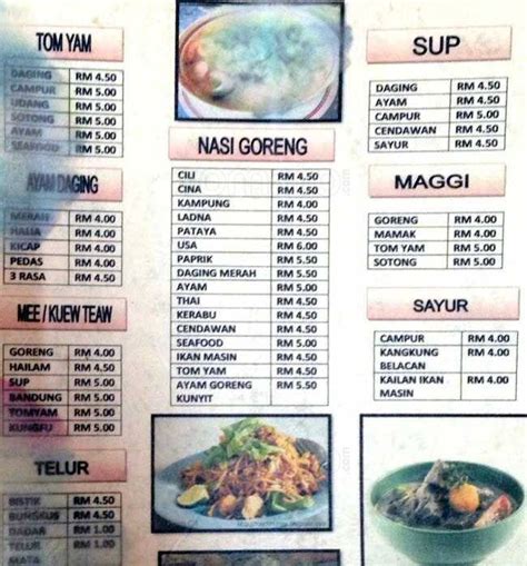 Esah Tomyam Medan Selera Dataran Sri Angkasa Menu Zomato Malaysia