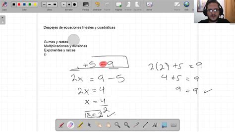 Despejes De Ecuaciones Lineales Y Cuadráticas Youtube