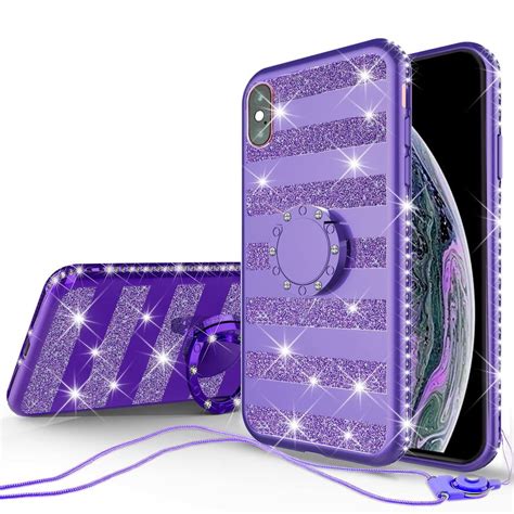 Apple Iphone Xr Case Cute Glitter For Girls Women Wkickstandbling