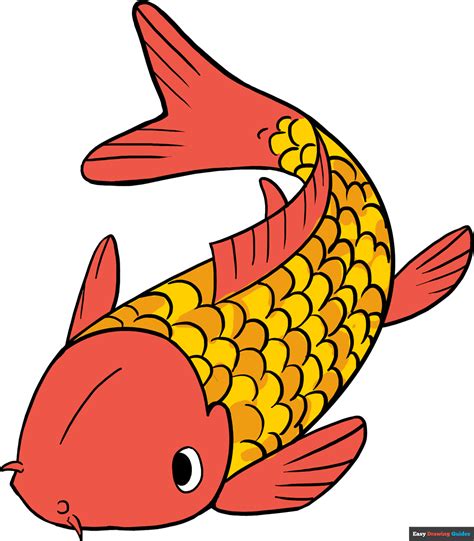 How To Draw A Koi Fish Really Easy Drawing Tutorial