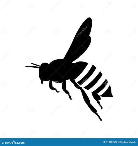 Abeja De La Miel Del Vuelo Vector Del Icono De La Abeja De La Miel De