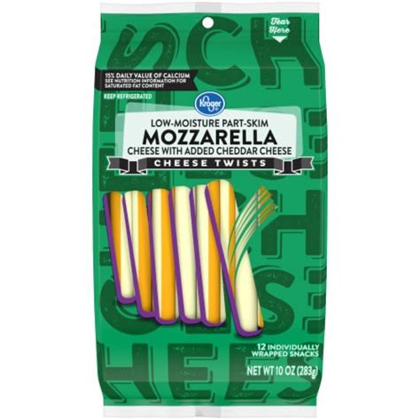 Kroger® Mozzarella & Cheddar Twists Cheese Sticks, 12 ct / .83 oz - Kroger