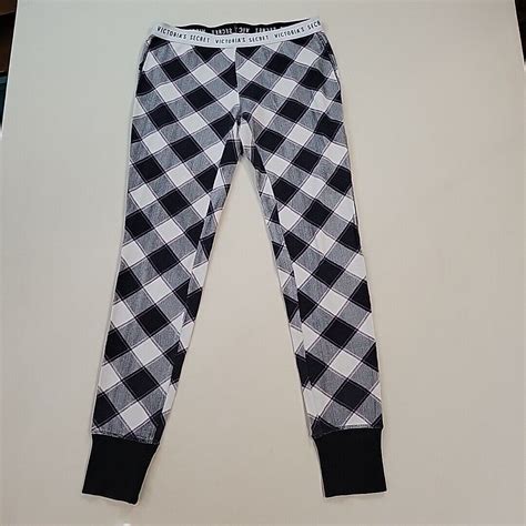 Victoria Secret Pants Womens Xs Plaid Pajama Bottoms Long John Style