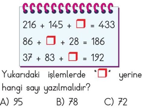 Verilmeyen Toplanan Bulma Test Z S N F Matematik Testleri