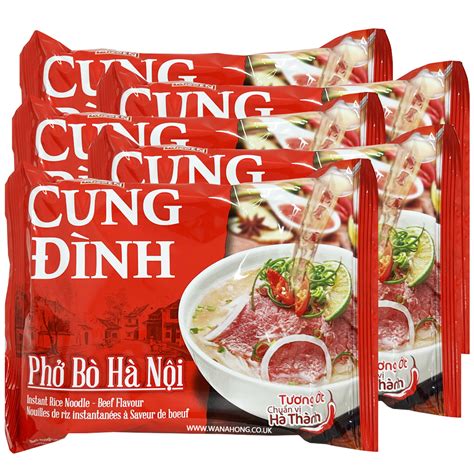 Cung Dinh Instant Hofun Rice Noodles Pho Beef Pack Of 5 WaNaHong