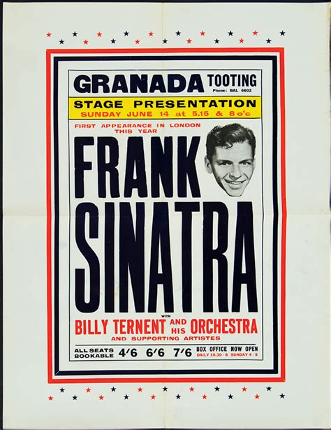 Lot Detail - Frank Sinatra Original 1953 UK Concert Poster