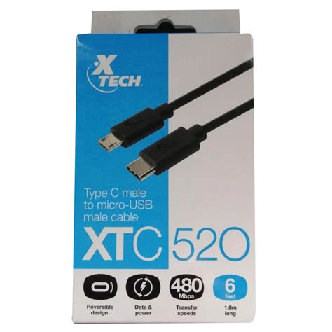 Cable Tipo C Macho A Micro Usb Macho Metros Xtc Xtech