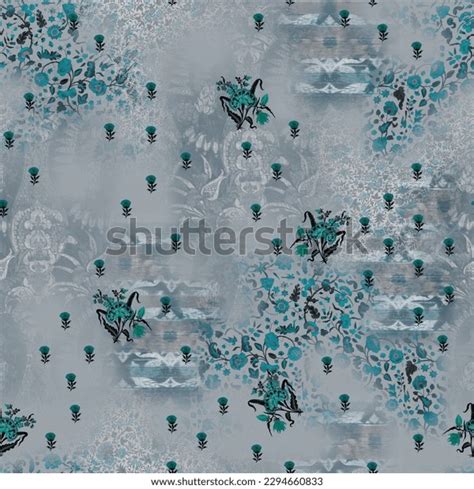 Ethinic Seamless Traditional Indian Motif Pattern Stock Illustration