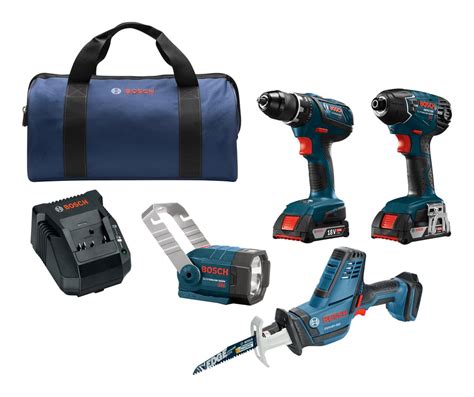 Bosch 18v Li Ion Cordless 4 Tool Combo Kit Canadian Tire