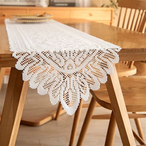 Amazon Tinsow 2 Pack Cotton Crochet Lace Rectangular Table Runner