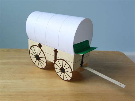 Covered Wagon Printable Papercraft - Etsy | Covered wagon, Covered ...