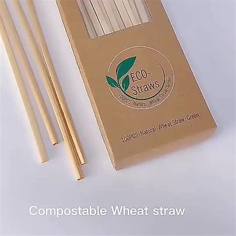 100 Natural Plant Wheat Straw Eco Friendly Degradable Biodegradable